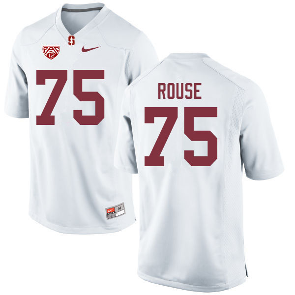 Men #75 Walter Rouse Stanford Cardinal College Football Jerseys Sale-White - Click Image to Close